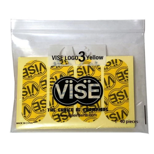 Vise Pre Cut Logo Tape 1" Yellow 3 Vise Pre Cut Logo Tape 1" Yellow