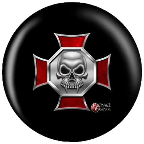 OnTheBallBowling Michael Graham Design Iron Cross Skull 3 OnTheBallBowling Michael Graham Design Iron Cross Skull