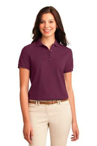 Port Authority Womens Silk Touch Polo Shirt Maroon 3 Port Authority Womens Silk Touch Polo Shirt Maroon