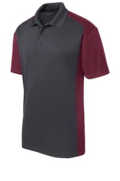 Sport-Tek Mens Colorblock Micropique Sport-Wick Polo Grey/Maroon -Bowling Shop a8d00db8 b5d6 4004 afe7 8d07bc0edfe2