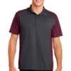 Sport-Tek Mens Colorblock Micropique Sport-Wick Polo Grey/Maroon -Bowling Shop b576c51c 837b 4729 a7d8 4ebfc3b1ce00