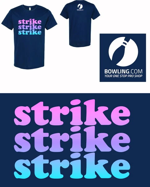 Exclusive Bowling.com Strike, Strike, Strike T-Shirt 4 Exclusive Bowling.com Strike, Strike, Strike T-Shirt - Image 2