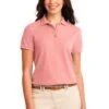 Port Authority Womens Silk Touch Polo Shirt Light Pink